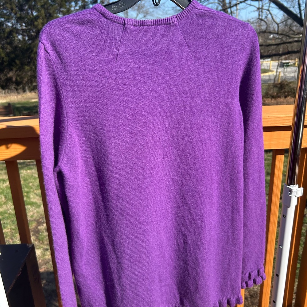 J. McLaughlin Purple Crewneck Sweater - Picture 5 of 6
